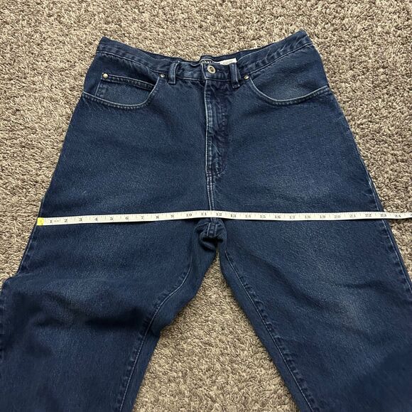 Vintage Anchor Blue Baggy Jeans Relaxed Fit y2k Pants Dark Blue 33x28 - Picture 7 of 9